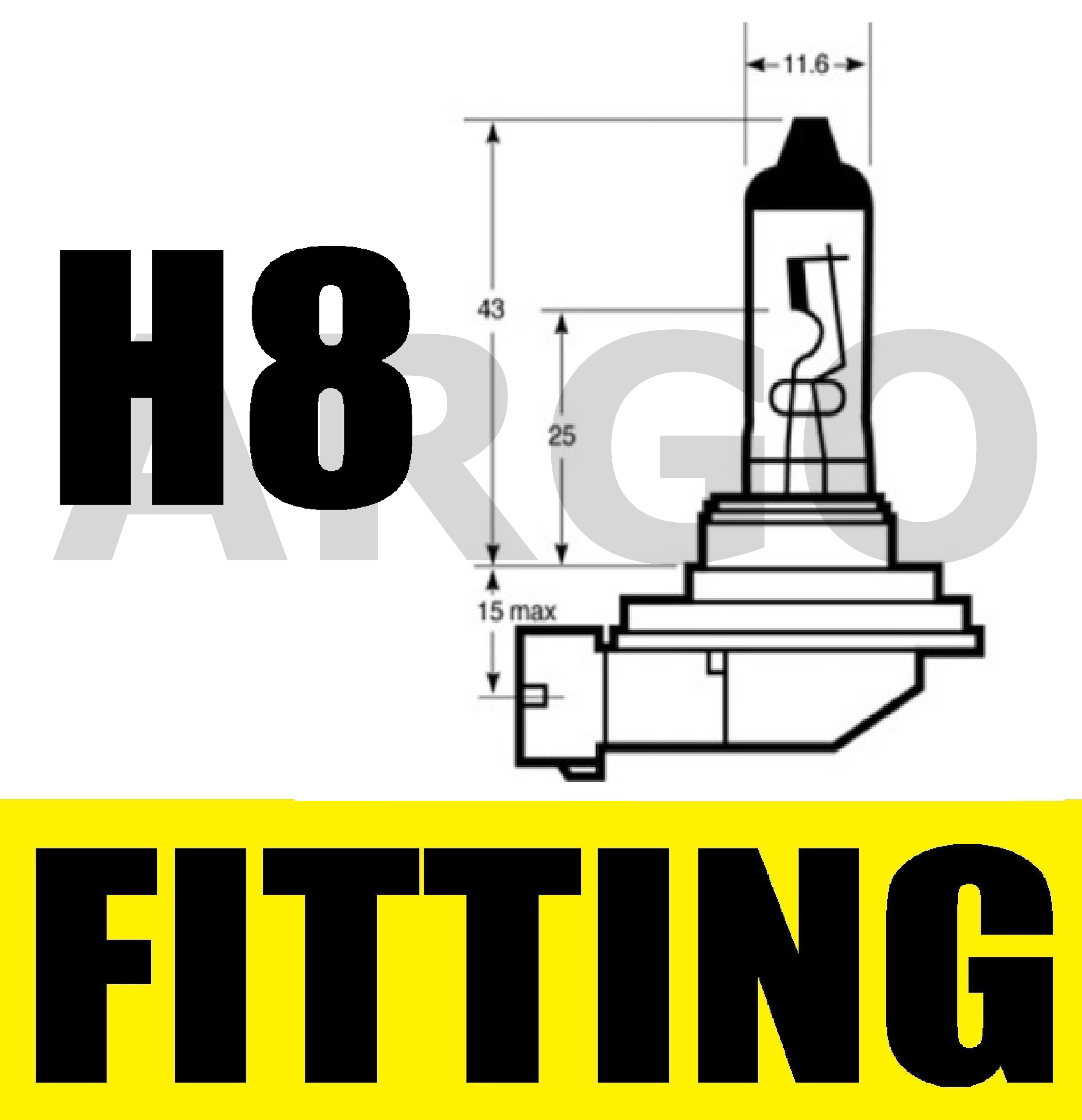 H8 35W 12V XENON WHITE HID FRONT FOG LIGHT BULBS SAAB 9-5 ESTATE